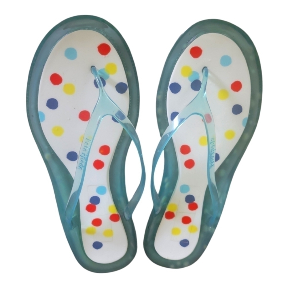 Kate Spade NY Colorful Polka Dots Jelly Flip Flop Sandals Sz 10 - Picture 5 of 6